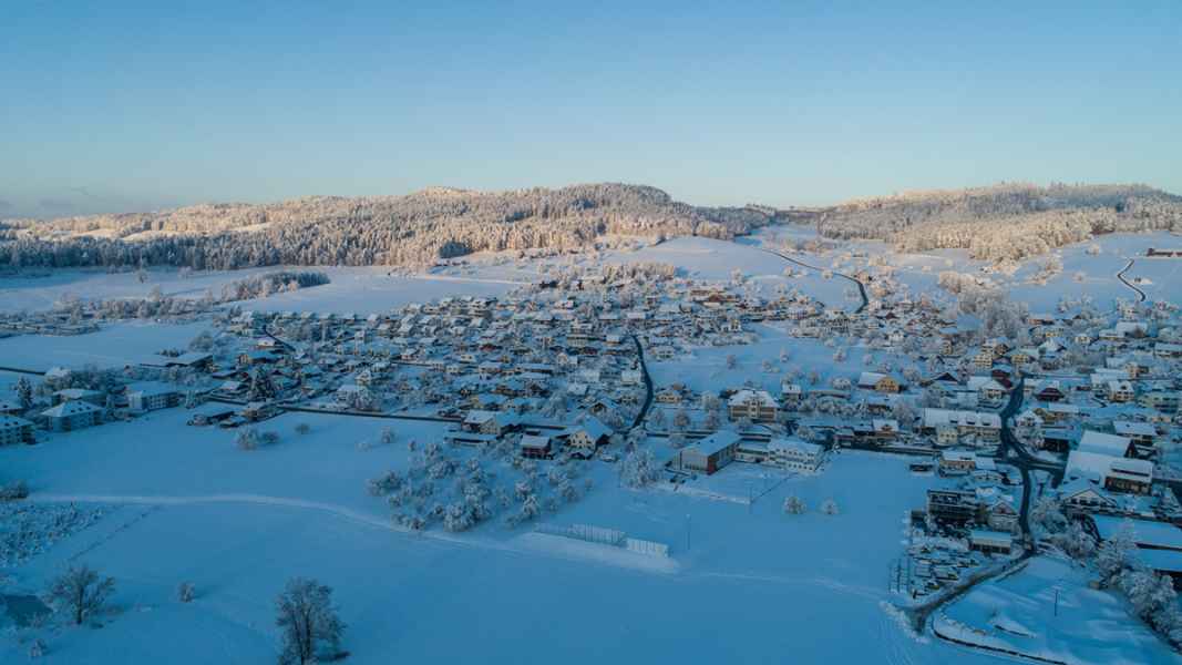 Winterlandschaft in Zetzwil AG